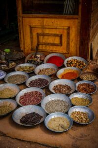 bowl of spice food lot